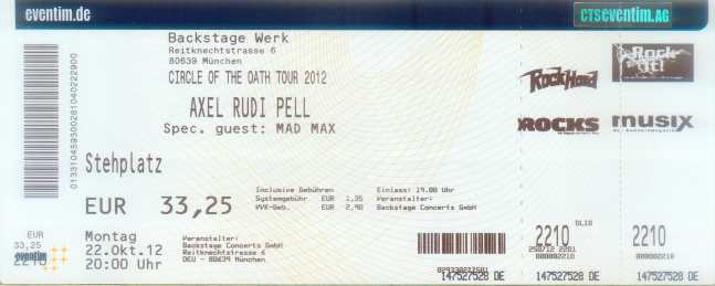 Axel Rudi Pell 2012